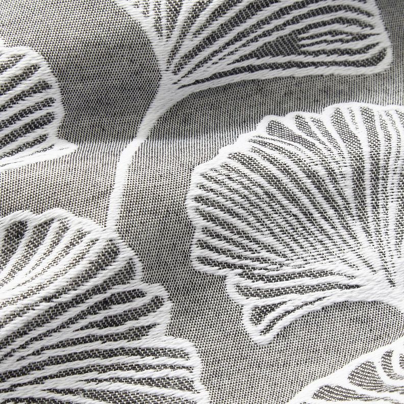 Tecido para decoração Jacquard Ginkgo grande – granito/marfim,  image number 5