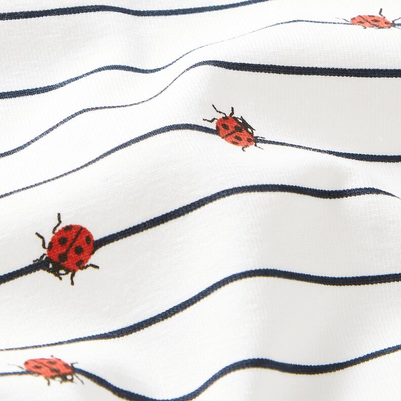 Jersey de algod&atilde;o Riscas e joaninhas &ndash; branco sujo,  image number 2