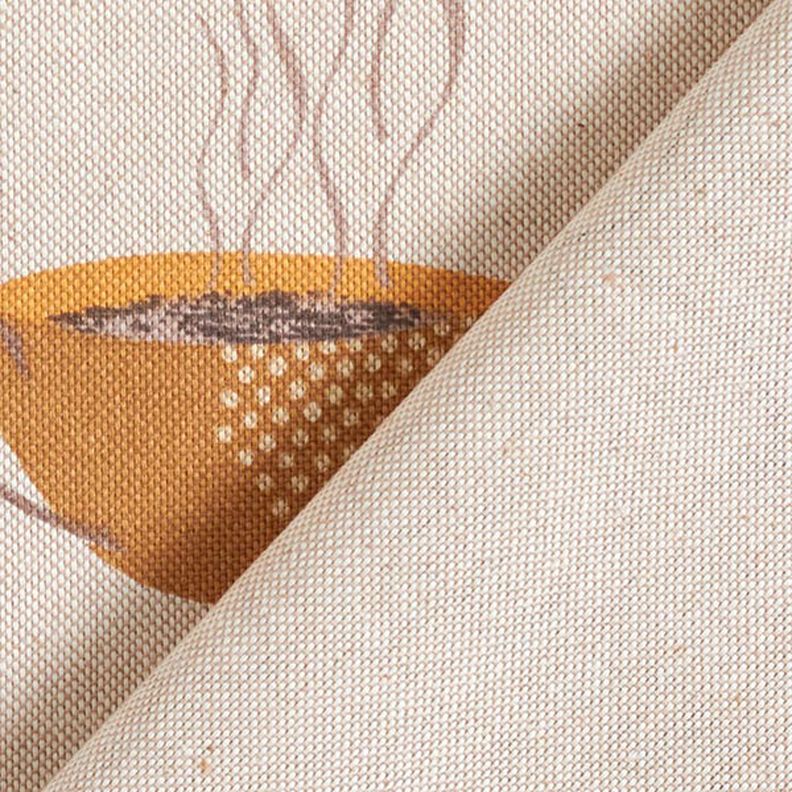 Tecido para decoração Meio linho Panamá Café – carmin/natural,  image number 4
