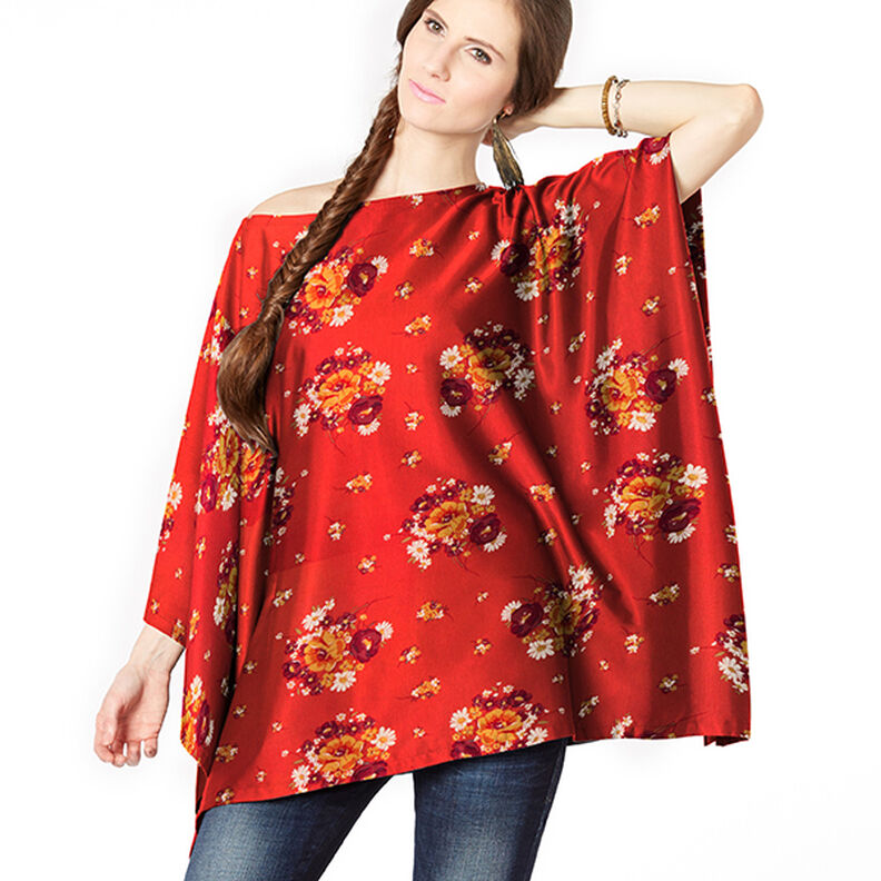 Tecido crepe Ramo de flores – cor de malagueta,  image number 5