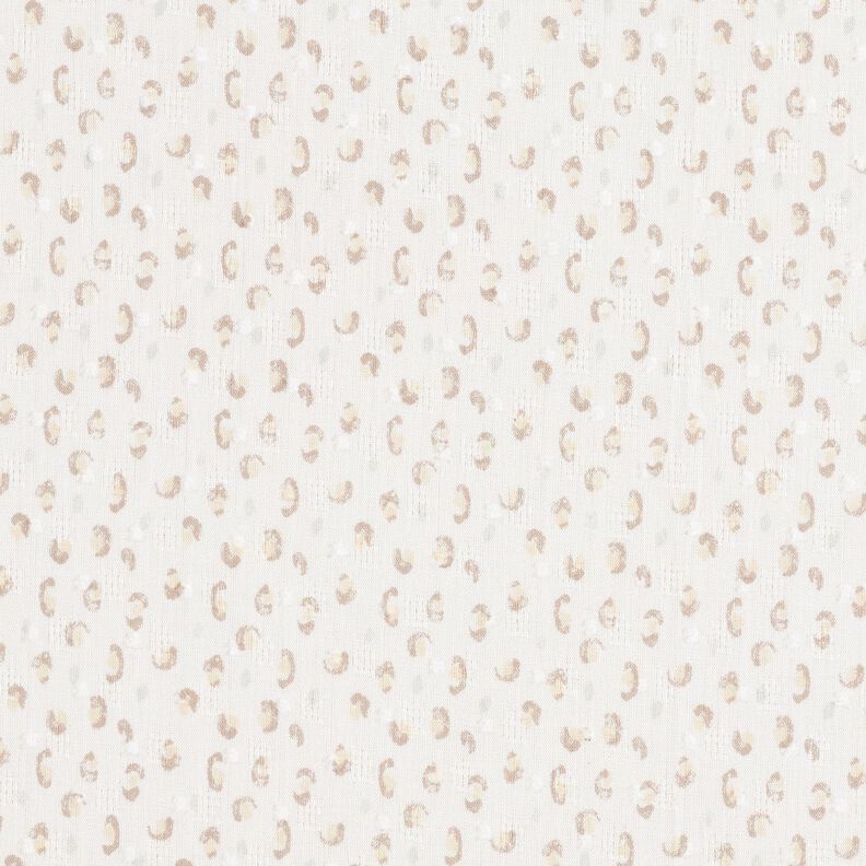 Cambraia fina de algodão Ajour-Dobby Estampado Leo – branco/anémona,  image number 1