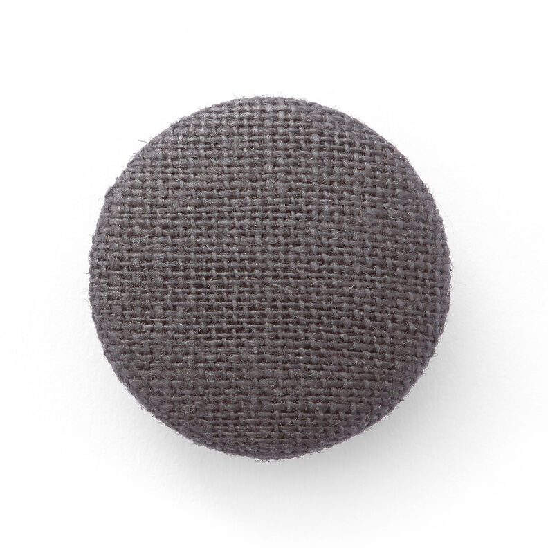 Botão forrado, Linho Medium – cinza ardósia,  image number 1