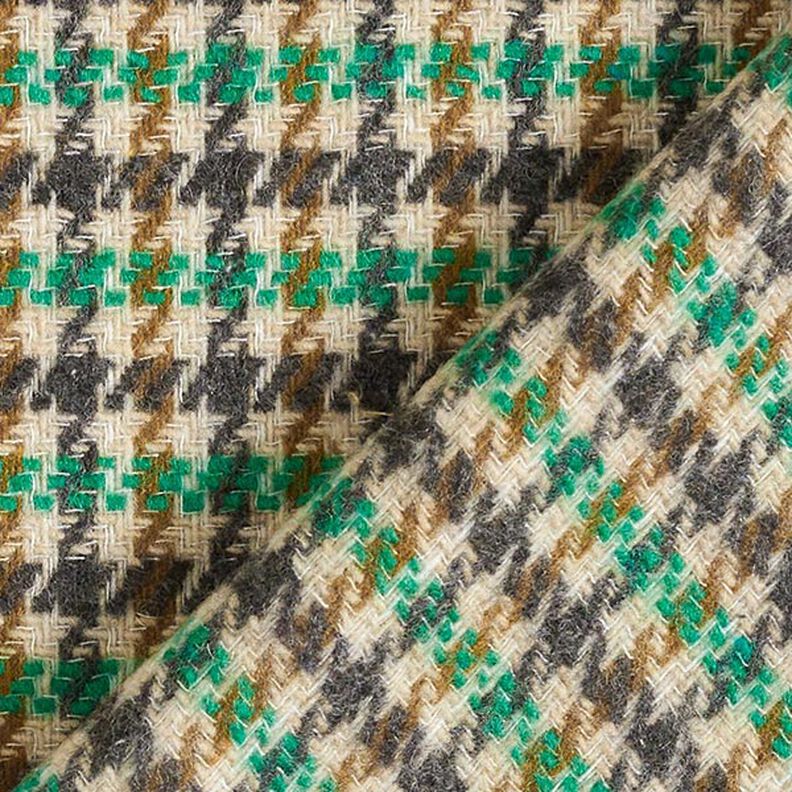 Mistura de lã Xadrez – verde/antracite,  image number 4