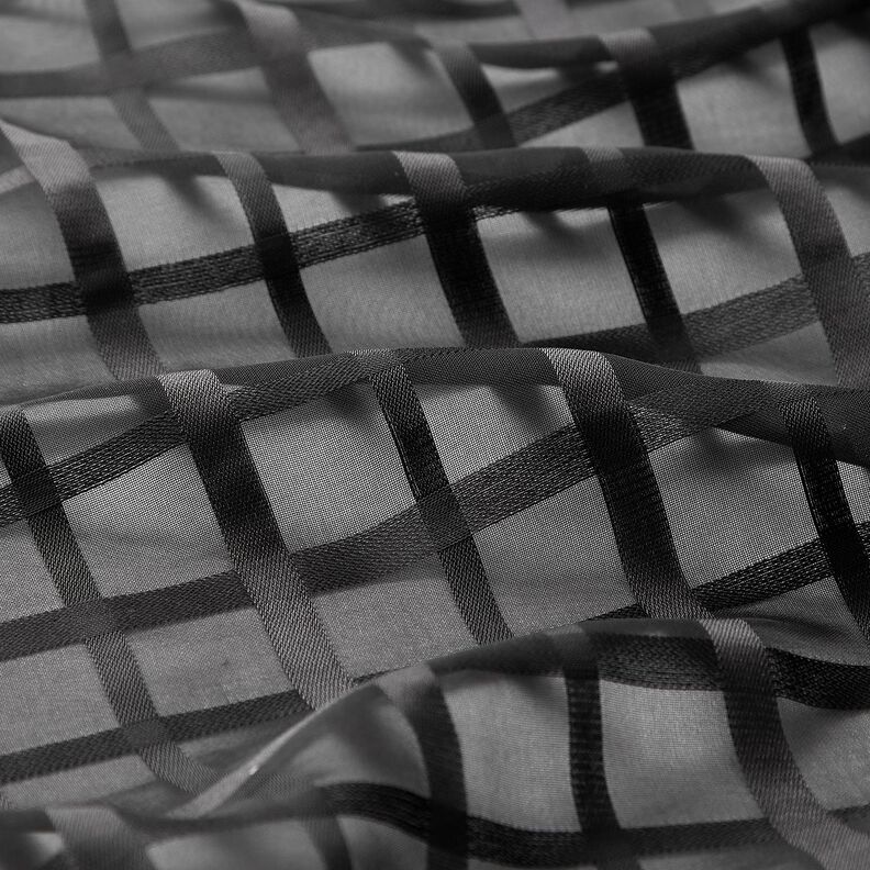 Chiffon Xadrez janela – preto,  image number 2