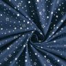 Tecido de algodão Popelina Estampado prateado Estrelas de Natal – azul-noite/prata metálica,  thumbnail number 3