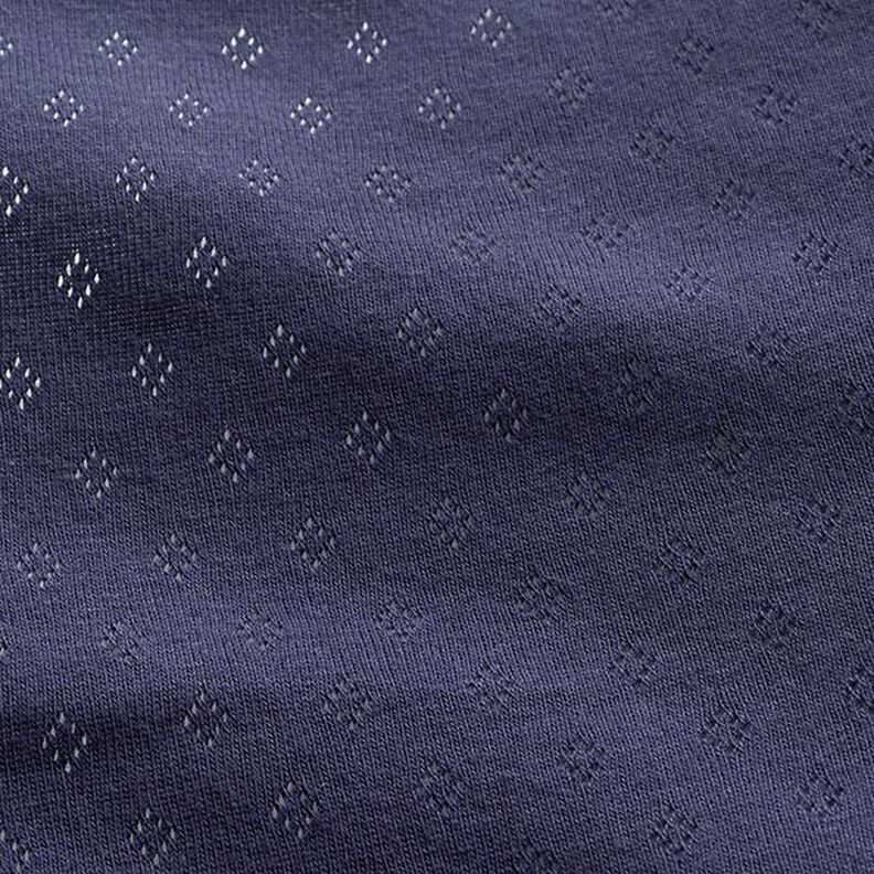 Jersey malha fina com padrão perfurado – azul-marinho,  image number 1