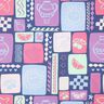 Popelina de algodão Patchwork | Poppy Fabrics – azul ganga/pink,  thumbnail number 1