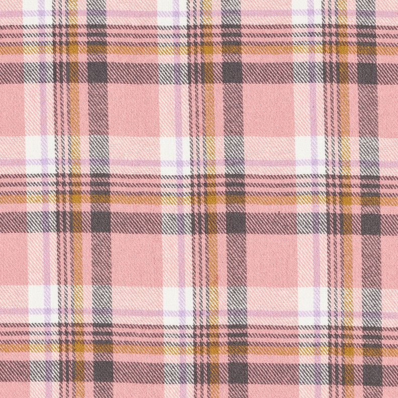 Flanela de algodão Xadrez – rosa embaçado/prata antiga,  image number 1