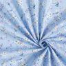 Popelina de algodão Flores delicadas – azul claro/bege,  thumbnail number 3