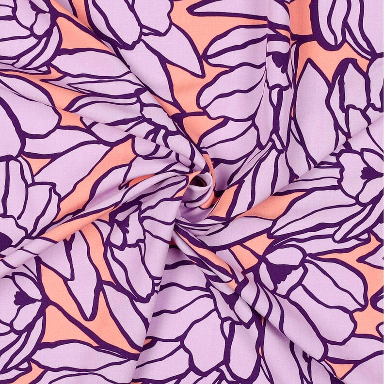 Lenzing Ecovero Inked Bouquet | Nerida Hansen – laranja-pêssego/lavanda,  image number 4