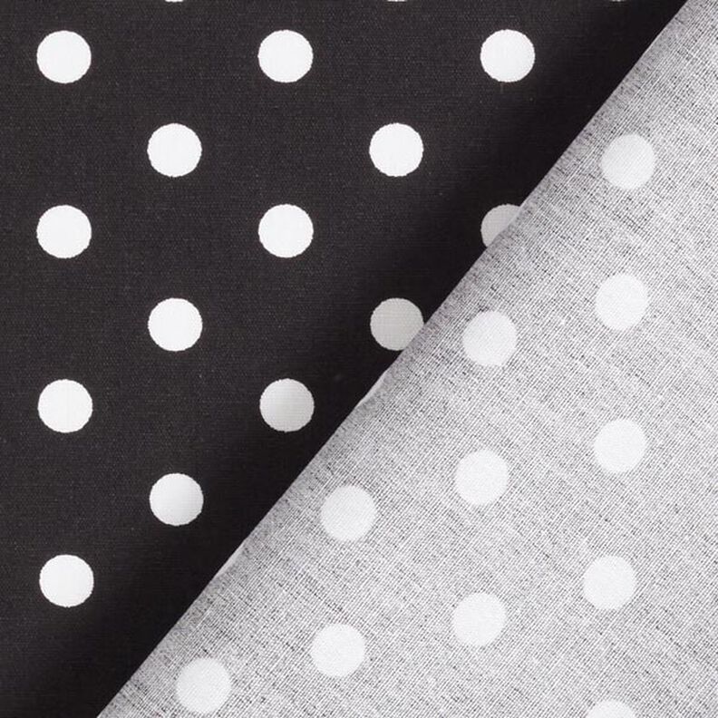 Popelina de algodão pintas grandes – preto/branco,  image number 6