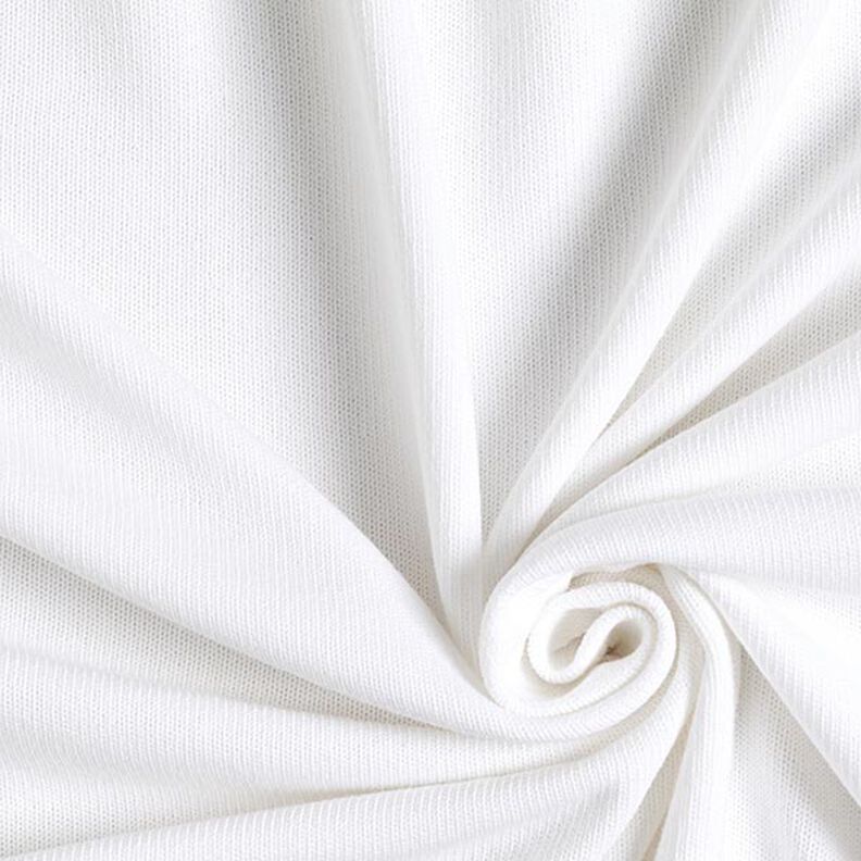 Tecido de malha de algodão – branco,  image number 1