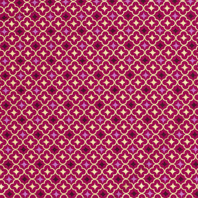 Tecido de algodão Popelina Azulejos festivos – baga/dourado, 