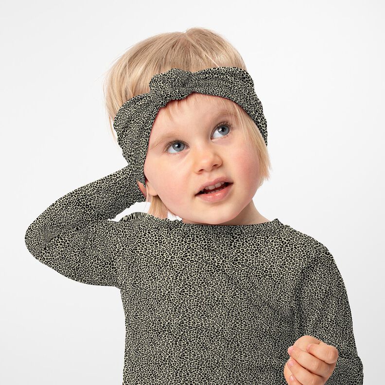 Jersey de algodão Mini estampado Leo – greige/preto,  image number 6