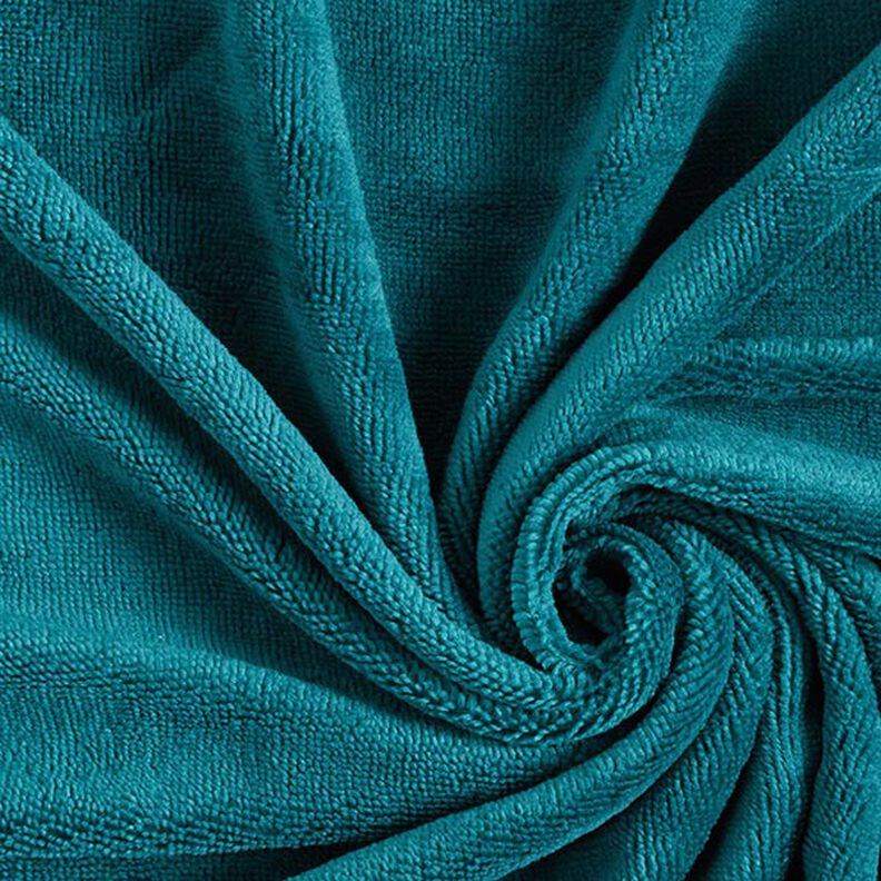 Tecido turco fofo Bambu Liso – azul petróleo,  image number 1