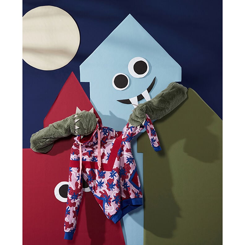 Embalagem de tecidos Sweatshirt Monstro fala-barato | PETIT CITRON – púrpura média/azul real,  image number 7
