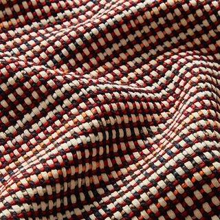 Quadrados de tecido de tela de linho grossa – azul-marinho/vermelho, 