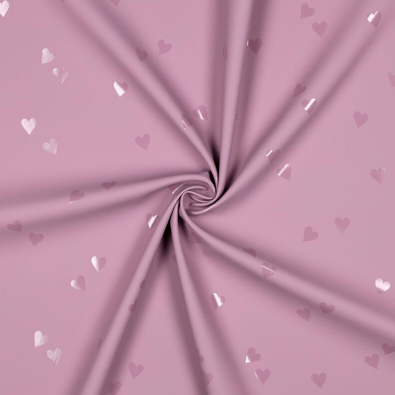 Tecido para impermeáveis Pequenos corações | Poppy Fabrics – rosa-velho claro,  image number 3