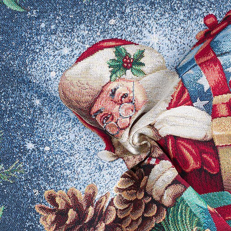 Barra Gobelina Presente de Natal de lurex – azul/verde,  image number 3