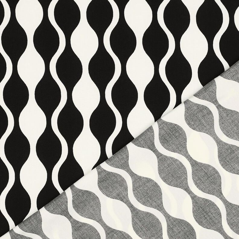 Tecido de viscose LENZING&trade; ECOVERO&trade; Retro &ndash; preto/branco,  image number 4