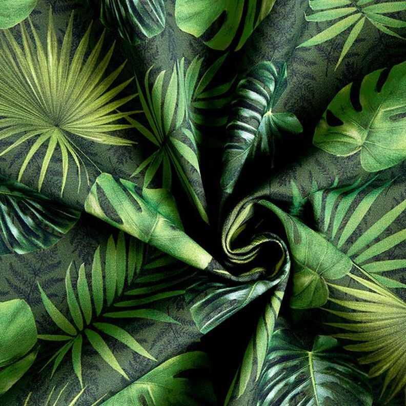 Tecido para exteriores Lona Folhas de palmeira – azeitona,  image number 3