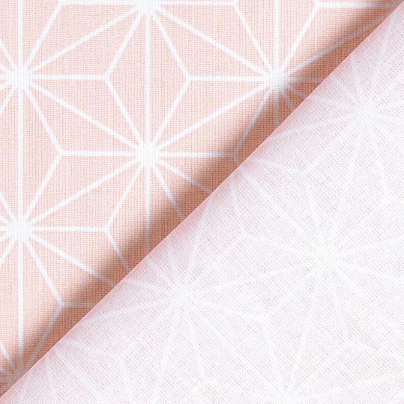 Tecido de algodão Cretone Estrelas japonesas Asanoha – rosa,  image number 5