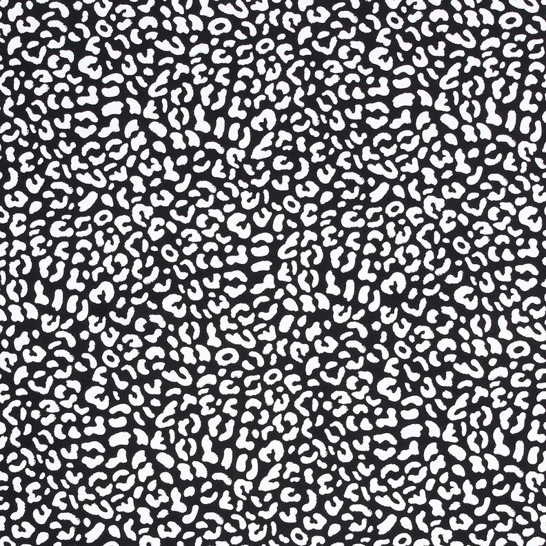 Tecido para fatos de banho Manchas abstratas Leo – preto azulado/branco,  image number 1