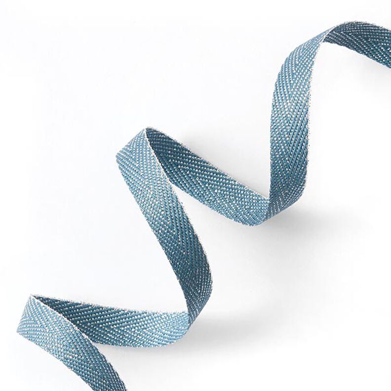 Fita de tecido Metálico [9 mm] – azul brilhante/prata metálica,  image number 1