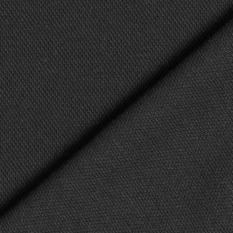 Jersey de algodão Tecido piqué fino – preto,  image number 3