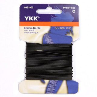 Cordão elástico 580 [5m] – preto | YKK, 