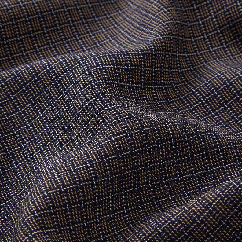 Tecido de algodão Xadrez pequeno – preto/castanho,  image number 2