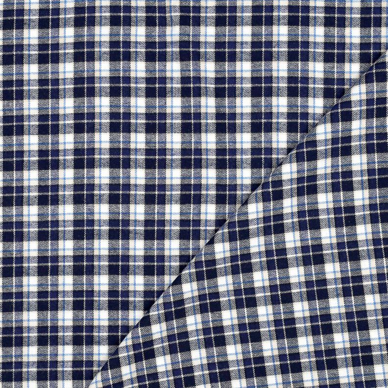 Flanela de algodão Xadrez pequeno – azul-marinho/branco sujo,  image number 3