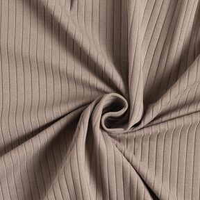 Jersey canelada lisa – castanho médio, 