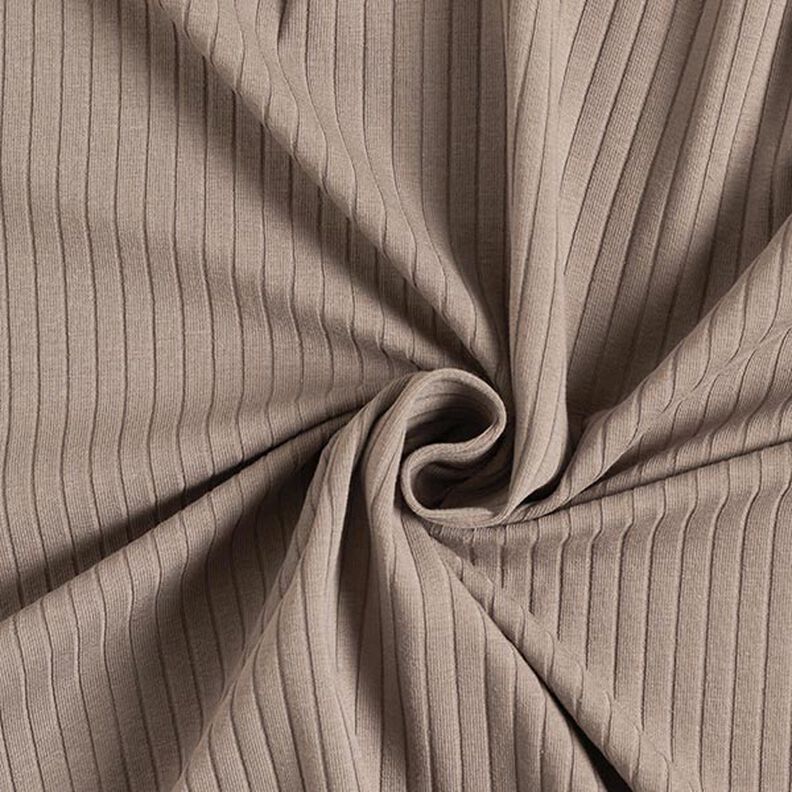 Jersey canelada lisa – castanho médio,  image number 1