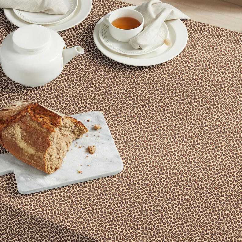 Tecido de algodão Cretone Leo pequeno – bege/castanho,  image number 5