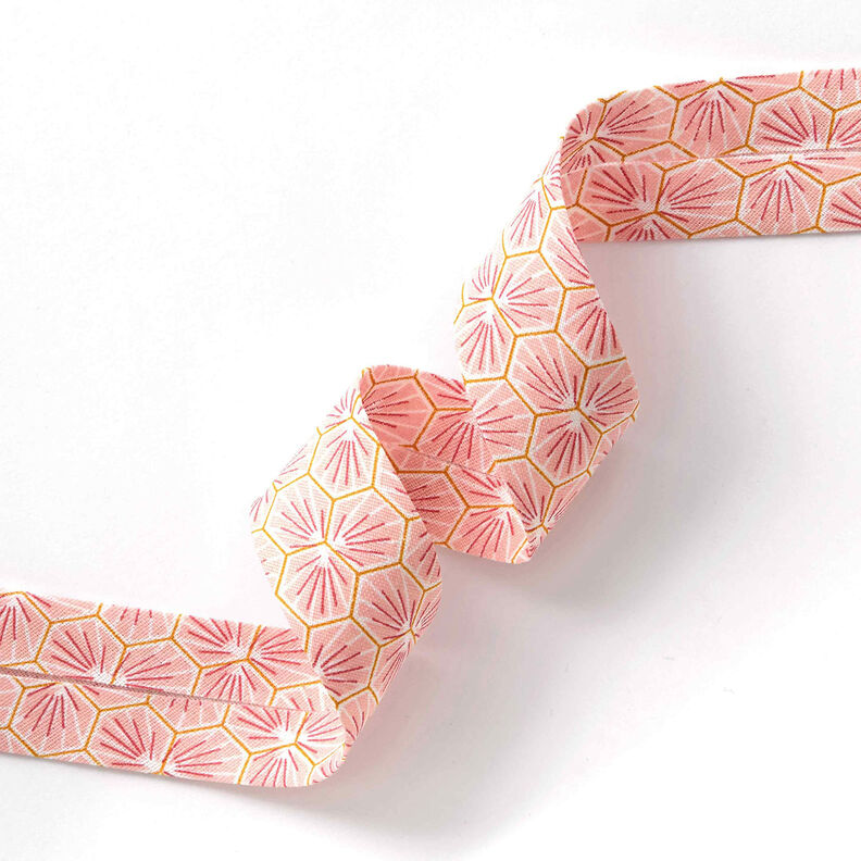 Fita de viés diamantes [27 mm] – rosa,  image number 2