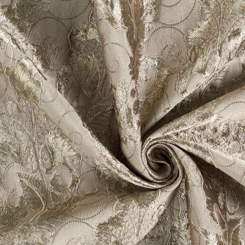 Jacquard para vestuário Brocado Flores – taupe,  image number 3