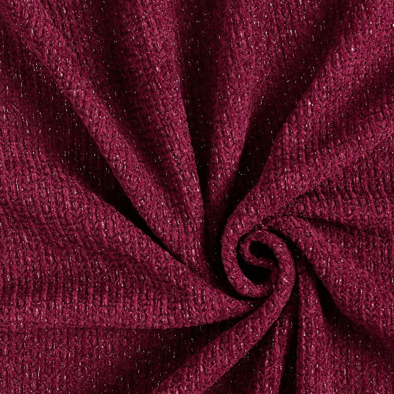 Chenille Malha Jacquard Brilho – bordô/prata metálica,  image number 1