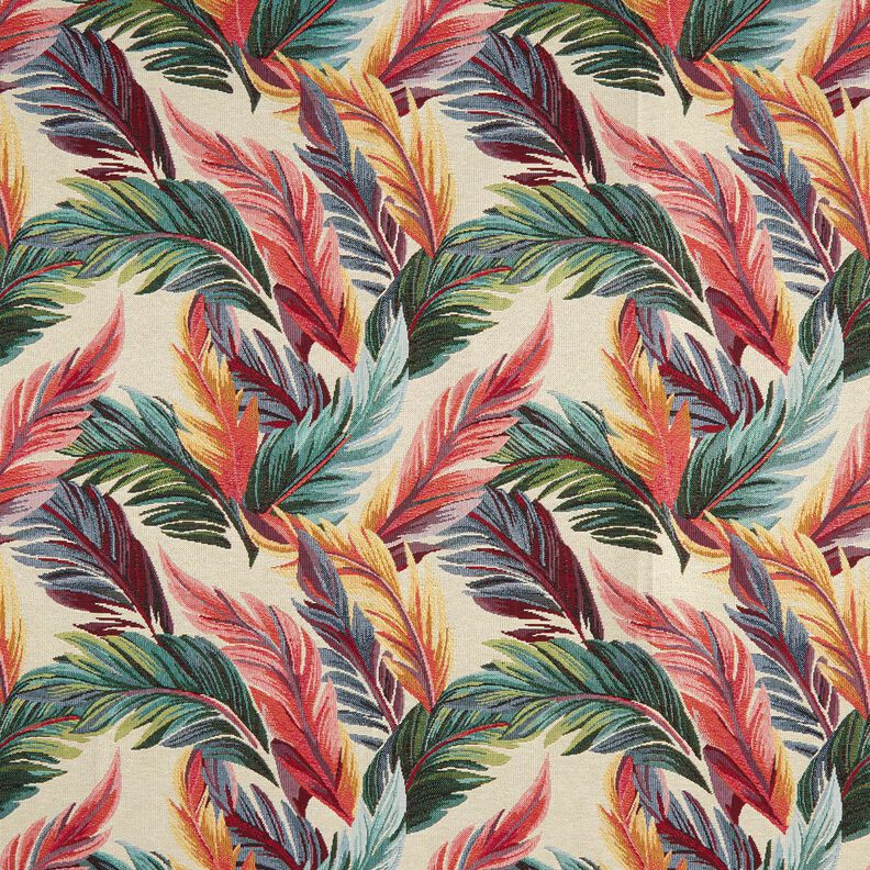 Tecido para decoração Gobelina Folhas de palmeira – bege claro/verde,  image number 1