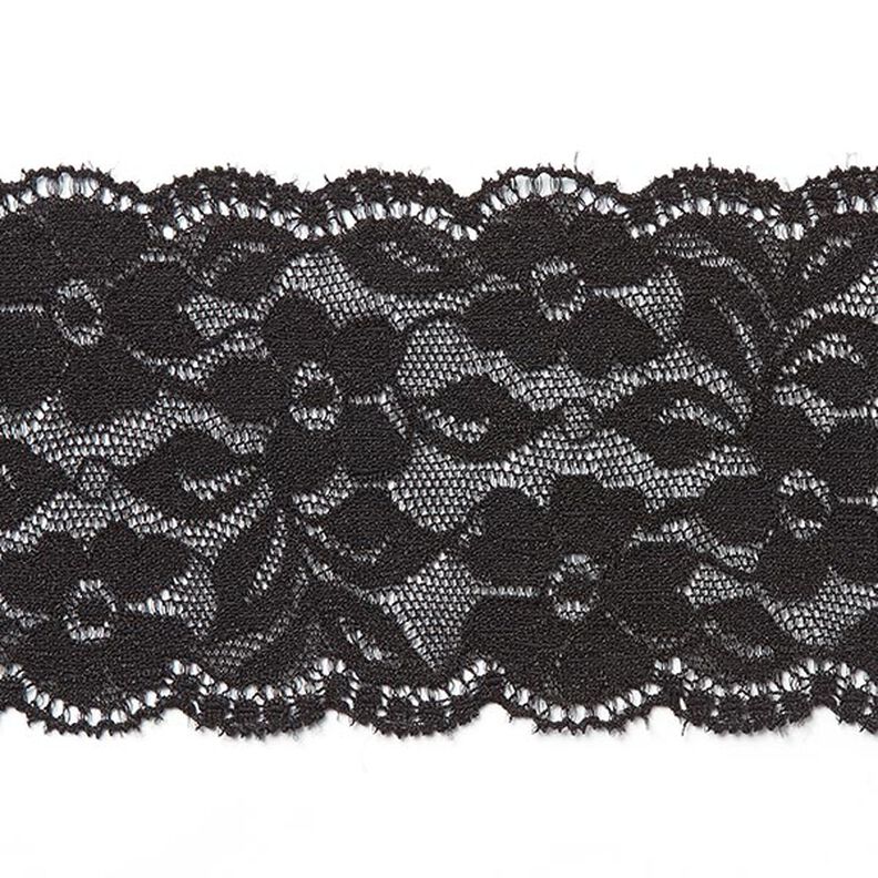 Renda elástica para lingerie [60 mm] - preto,  image number 1