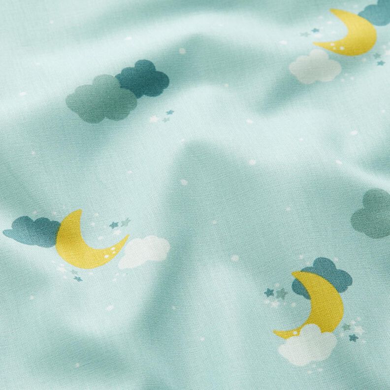 Popelina de algodão Céu estrelado – menta clara,  image number 2