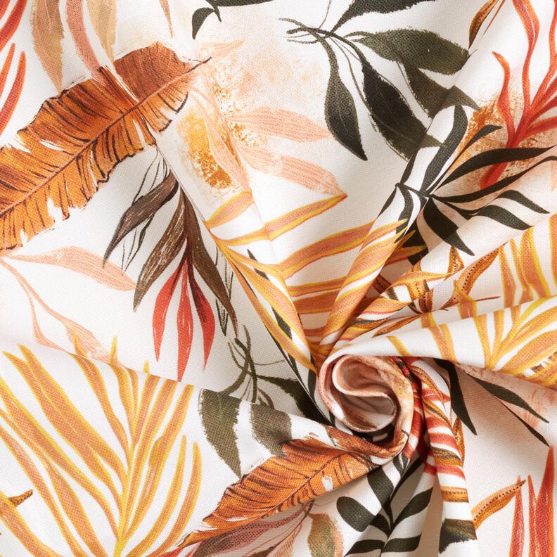 Tecido para decoração Meio linho Panamá Folhas de palmeira digitais – marfim,  image number 3