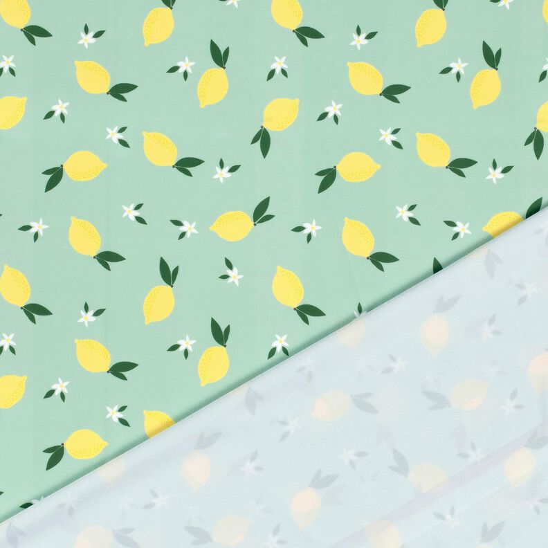 Tecido para fatos de banho UPF50 Limões – menta clara/amarelo-limão,  image number 4