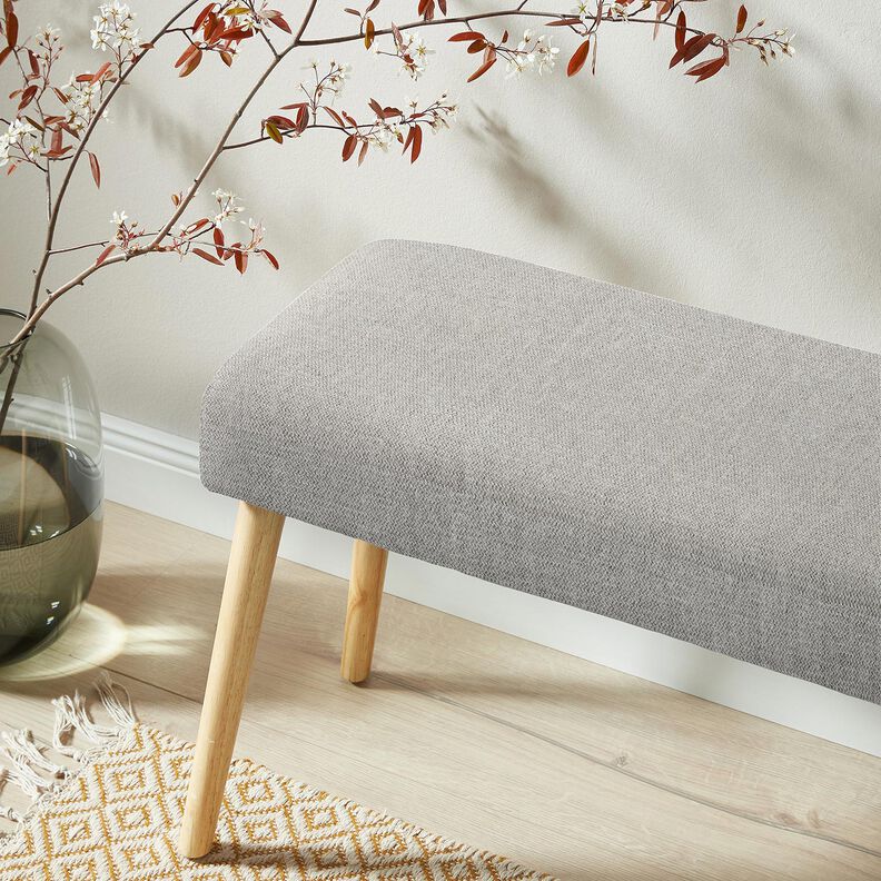 Tecido para estofos Chenille Melange – branco sujo/cinzento-prateado,  image number 6