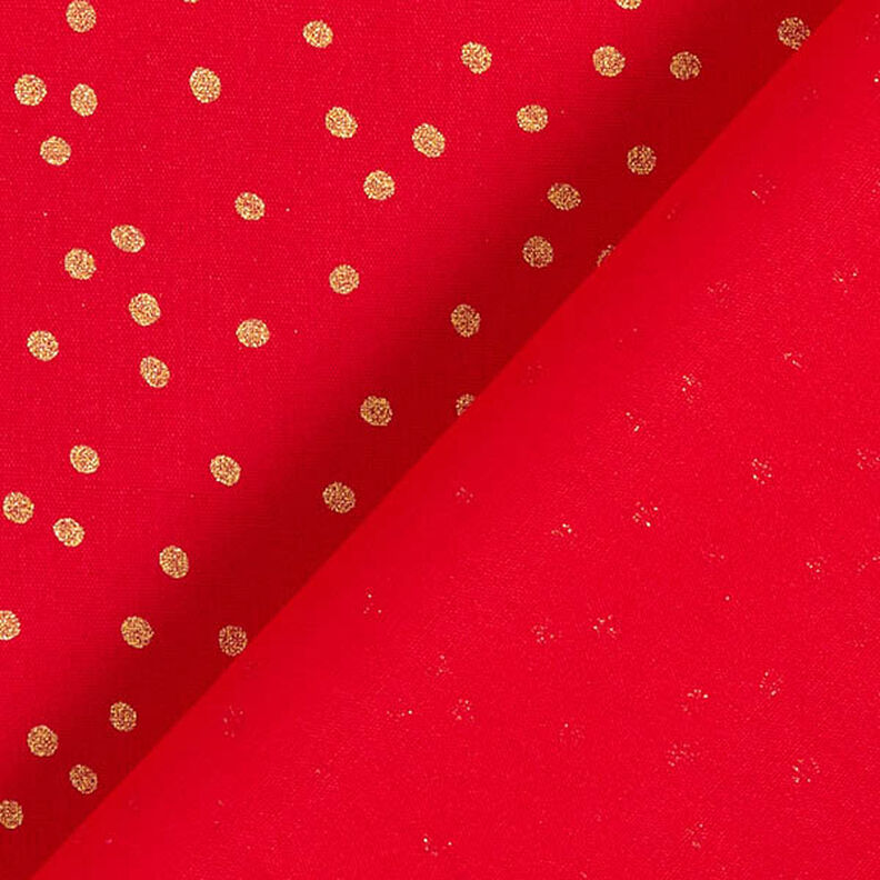 Tecido de algodão Popelina Pintas finas – vermelho/dourado,  image number 4
