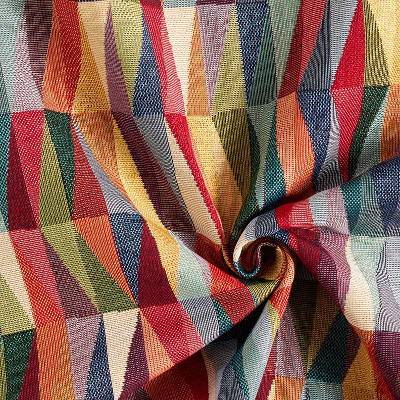 Tecido para decoração Gobelina Ziguezague gráfico – bege claro/carmin,  image number 3