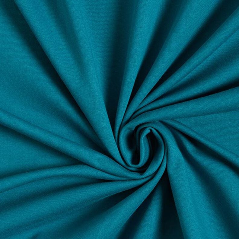 Sweat de algod&atilde;o leve liso &ndash; azul petr&oacute;leo,  image number 1