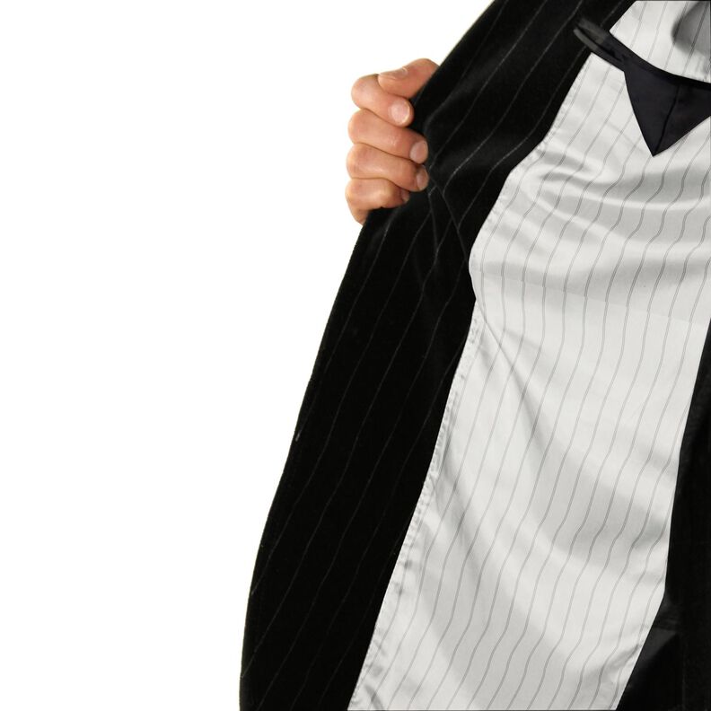 Forro para mangas Riscas de giz – branco/preto,  image number 6