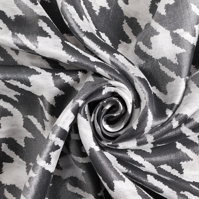 Mistura de viscose Brilho metálico Pied-de-poule – preto/branco | Retalho 70cm,  image number 4