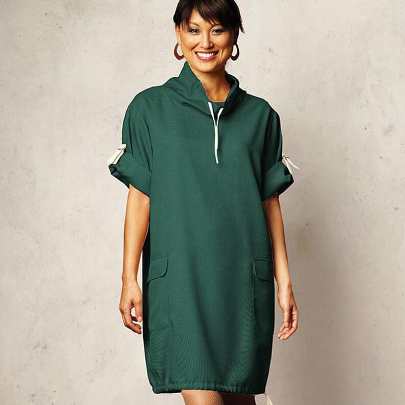 Terry francês simples liso – verde pinheiro,  image number 9